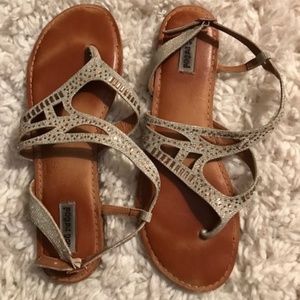 Champagne Gold Sandals with Rhinestones
